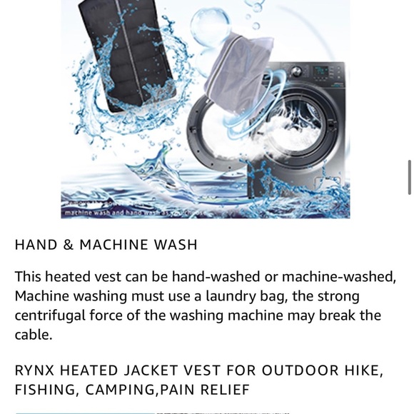 Heated Vest for Women Men,USB, Black, power bank￼not included - Picture 9 of 9